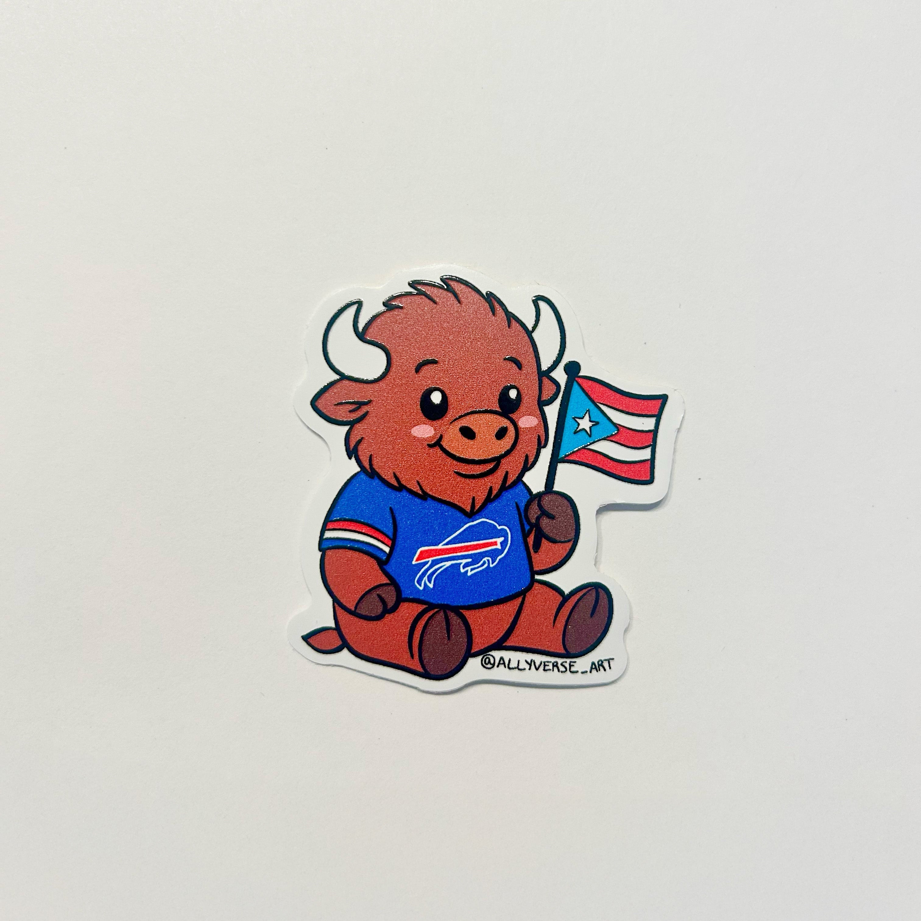 Buffalo Football with Puerto Rican Flag