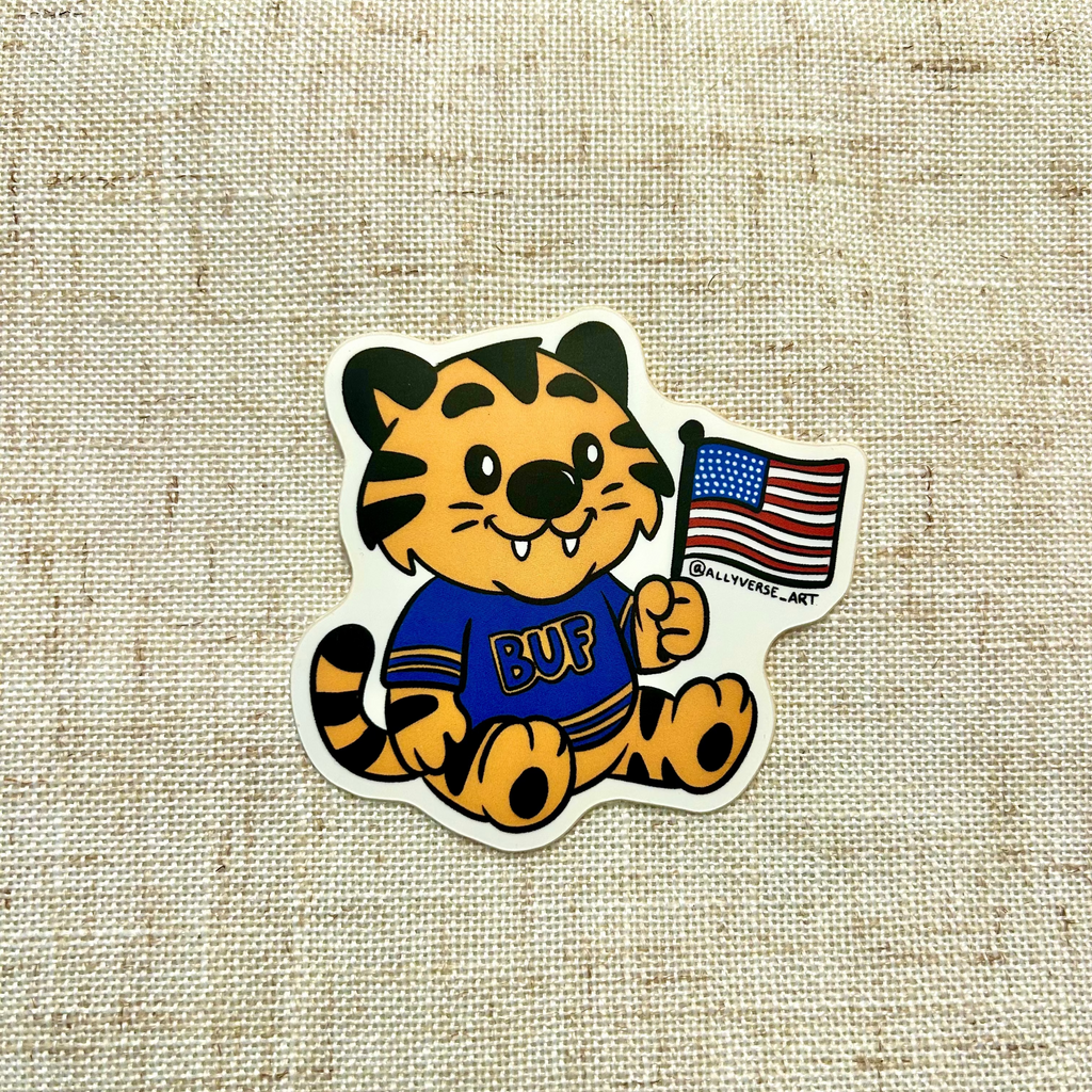 Buffalo Hockey with American Flag