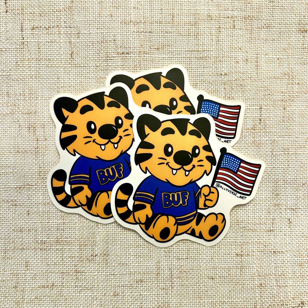Buffalo Hockey with American Flag