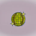 Softball Disco Ball Sticker
