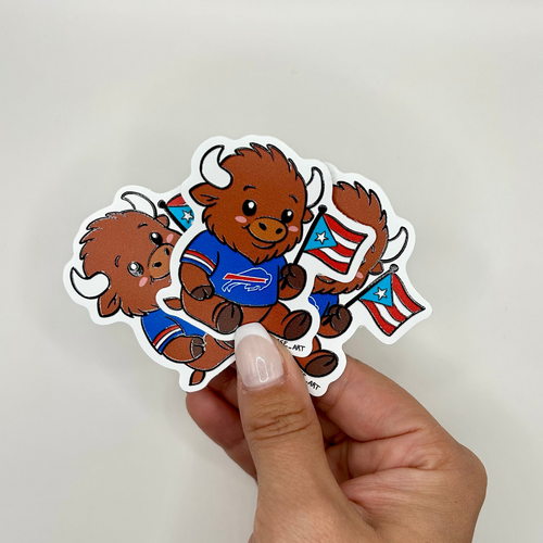 Buffalo Football with Puerto Rican Flag